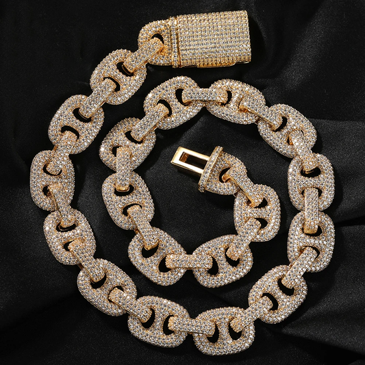 16mm Iced Out Coffee Bean Chain