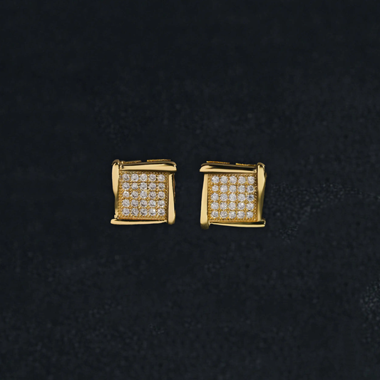 Moissanite Sterling Stud Huggie Earrings