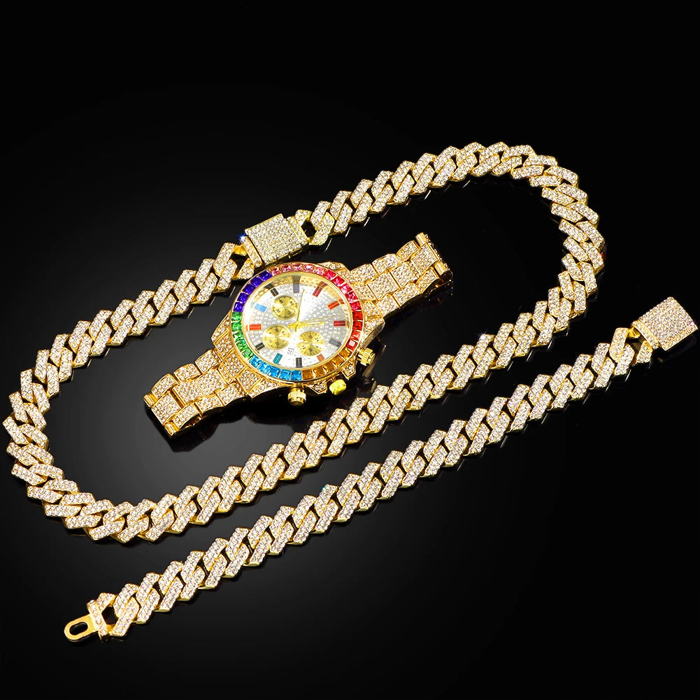 Geometric Iced Out Set