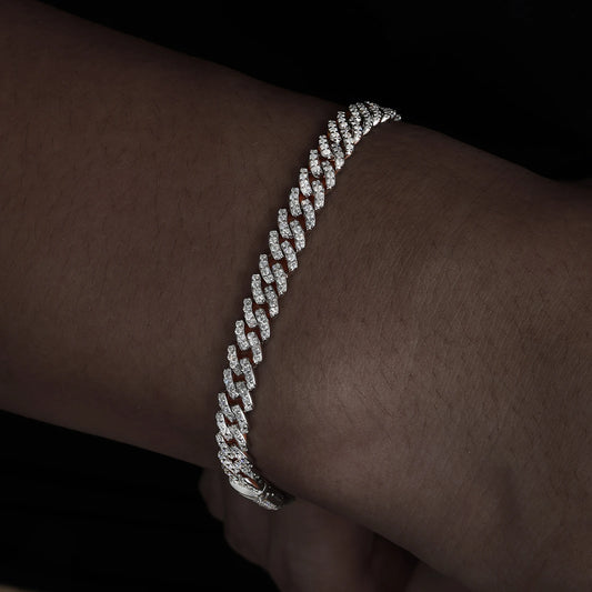 6mm Moissanite Cuban Bracelet
