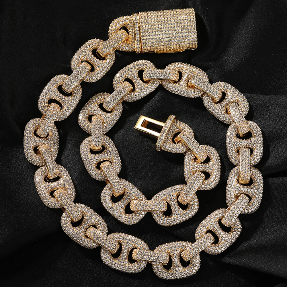 16mm Iced Out Coffee Bean Chain