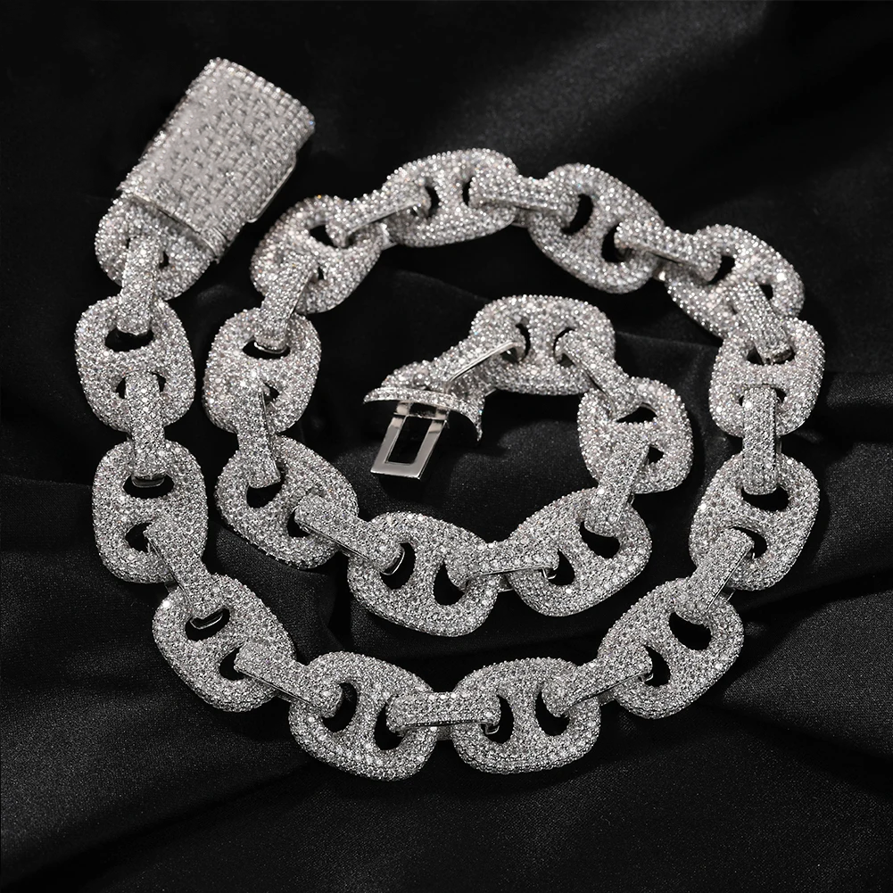 16mm Iced Out Coffee Bean Chain