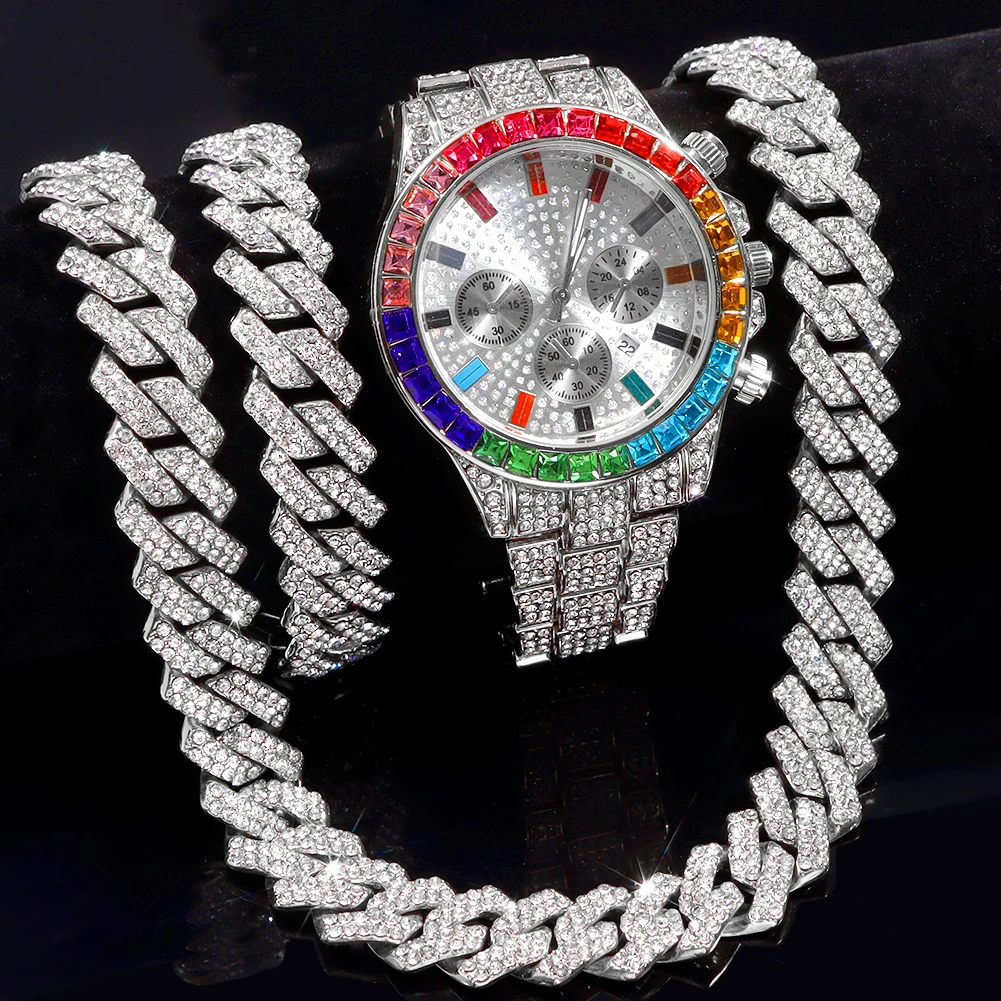 Geometric Iced Out Set