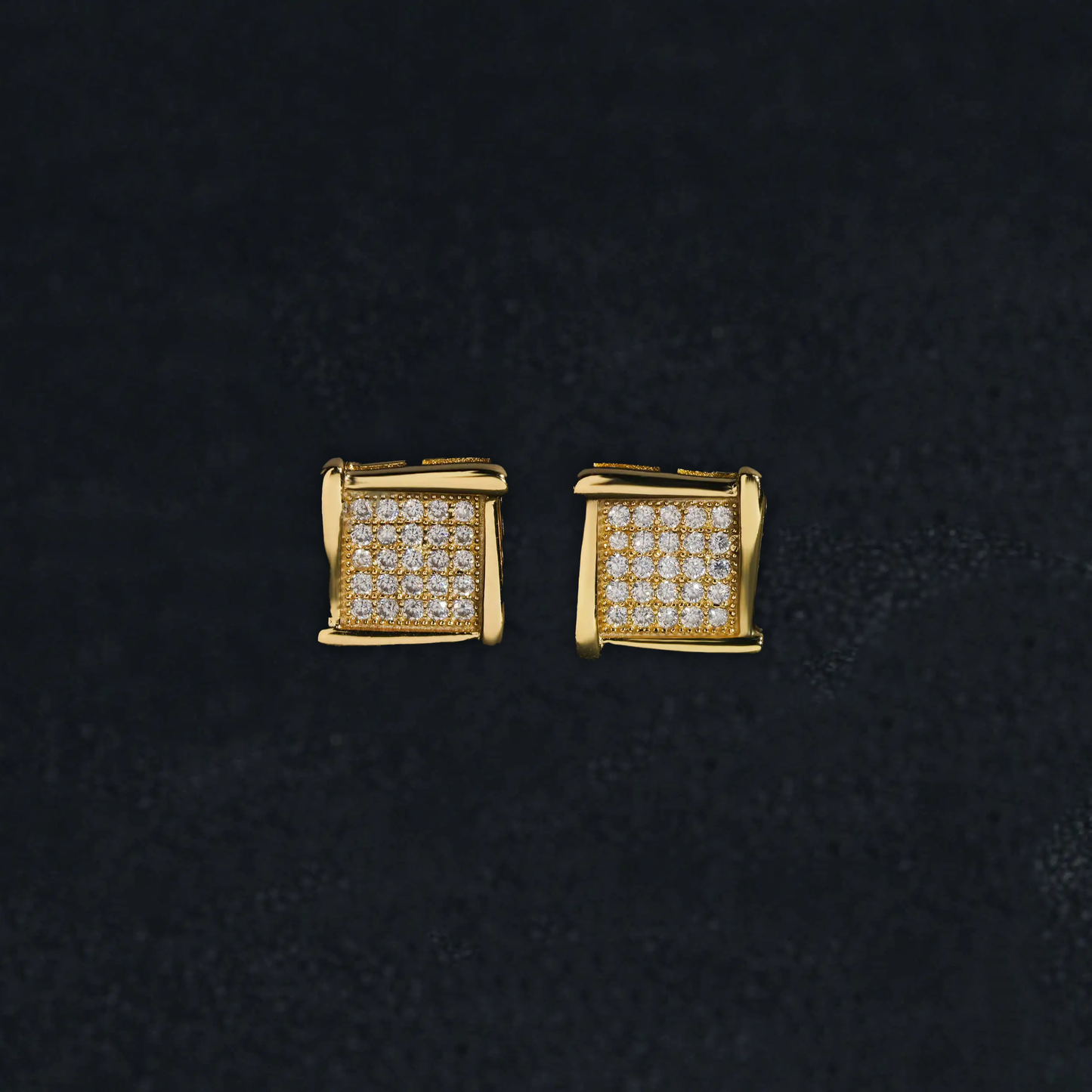 Moissanite Sterling Stud Huggie Earrings