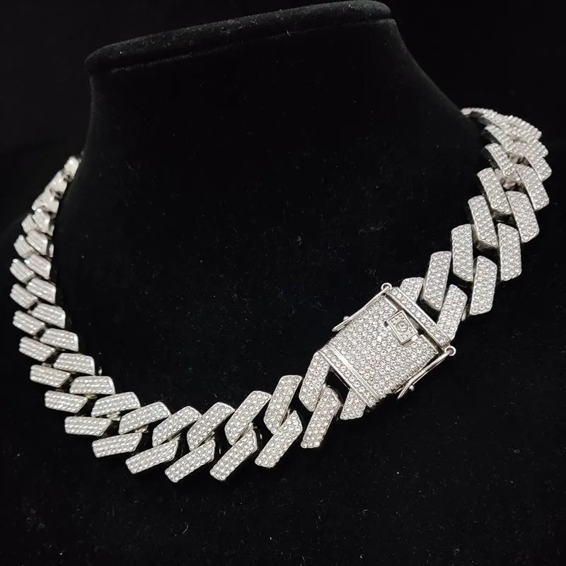 20mm Iced Out Rhombus Cuban Chain