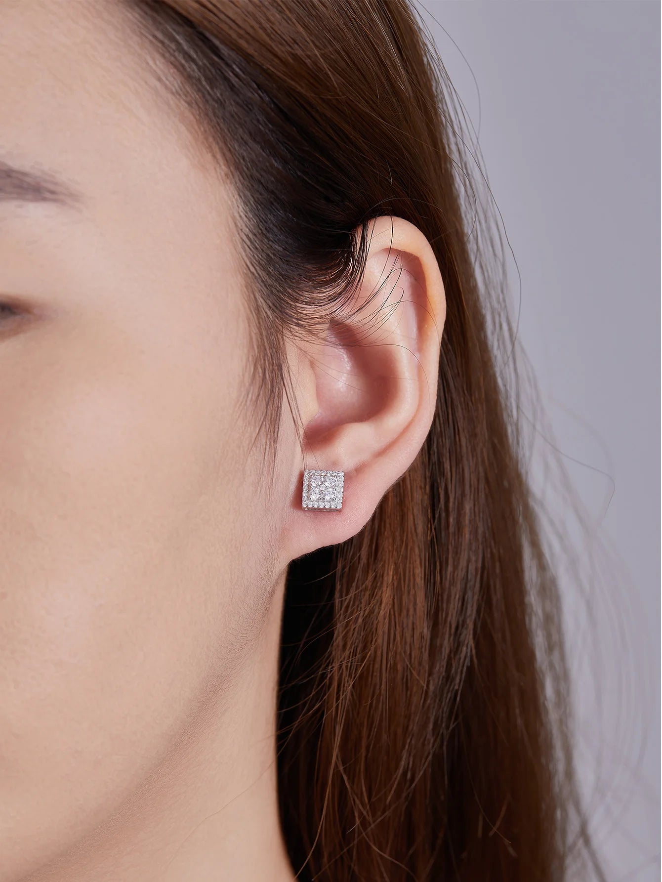 14K Gold Moissanite Stud Earrings