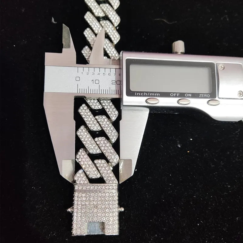 20mm Iced Out Rhombus Cuban Chain