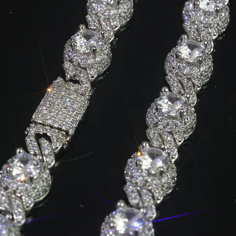 7.5mm Iced Out Cuban Bracelet