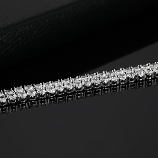 3mm Moissanite Double Row Tennis Bracelet