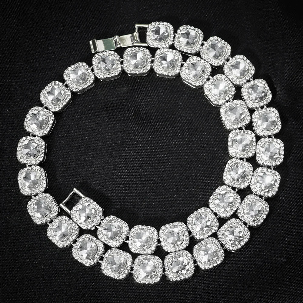 14mm Zircon Thorn Flower Cuban Chain
