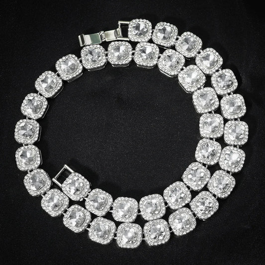 14mm Zircon Thorn Flower Cuban Chain