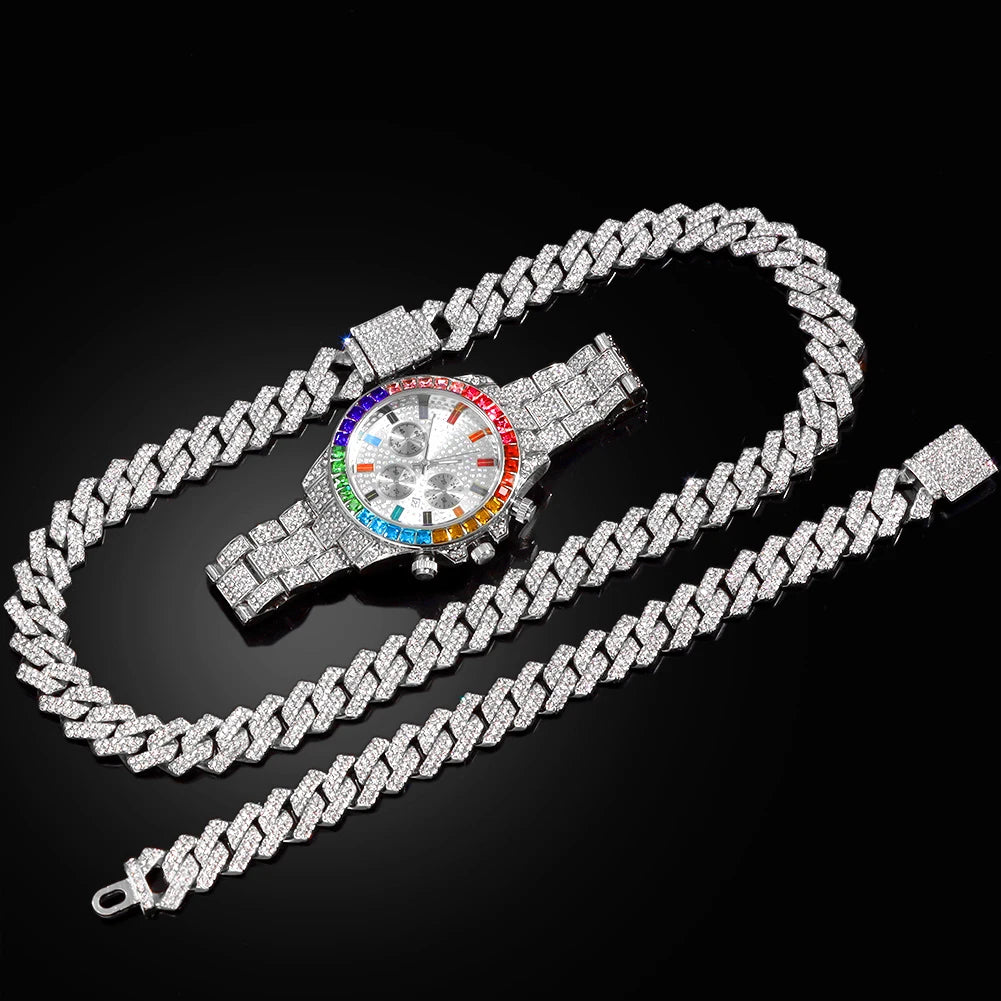 Geometric Iced Out Set