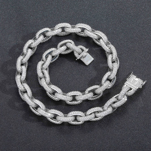 12mm Iced Out Rope Chain