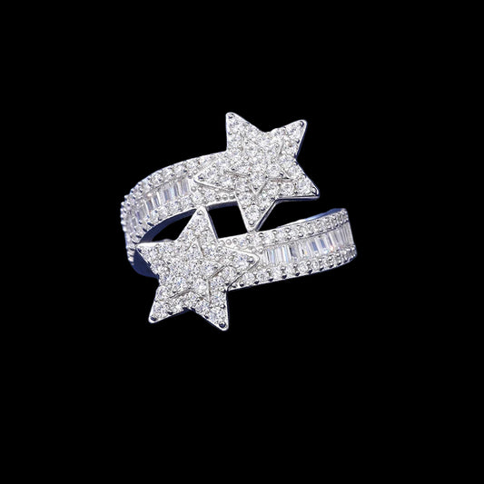 Moissanite Star Ring S925