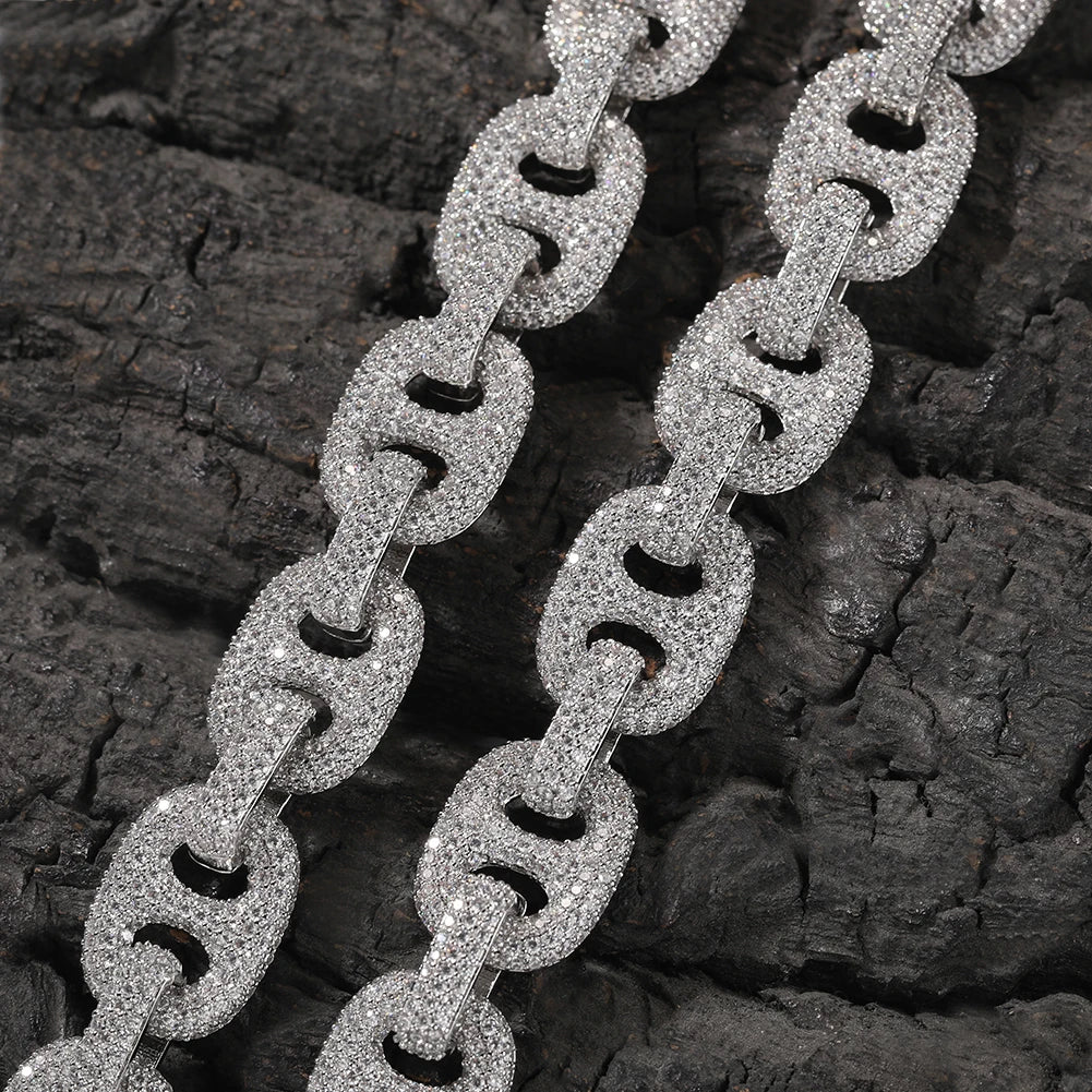 16mm Iced Out Coffee Bean Chain