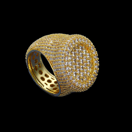 Big Round Iced Out Ring