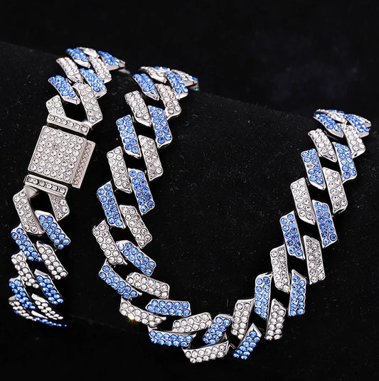 Geometric Cuban Chain Jewelry Set