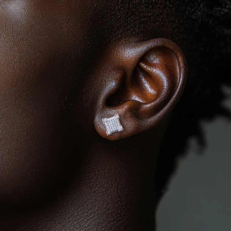 Moissanite Square Stud Earrings