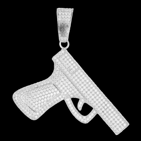 Moissanite Pistol Pendant