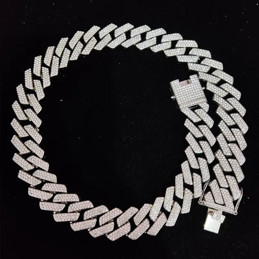 20mm Iced Out Rhombus Cuban Chain