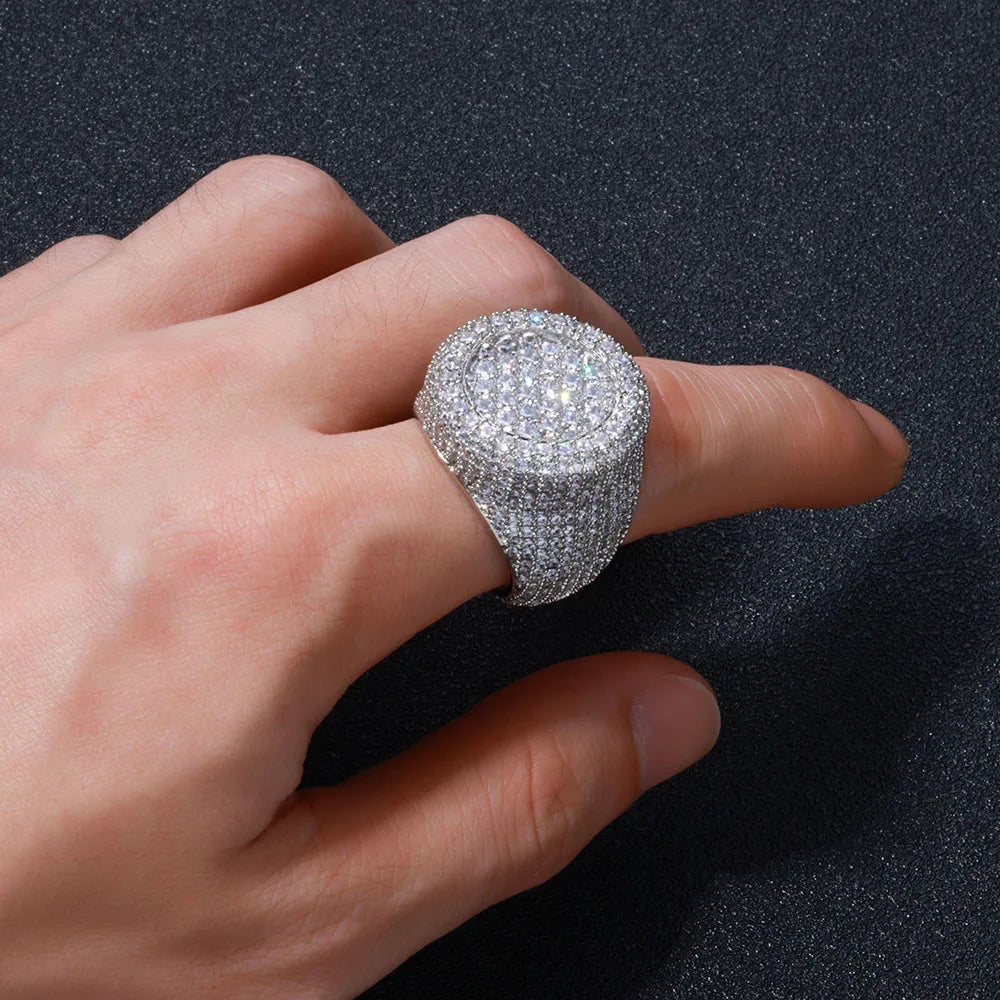 Big Round Iced Out Ring