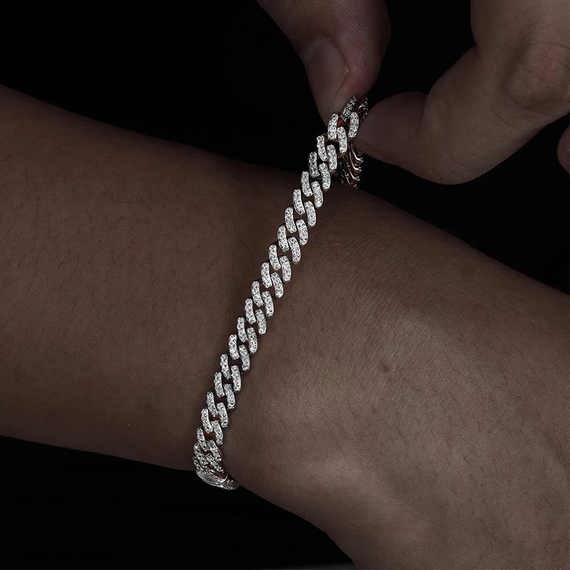 6mm Moissanite Cuban Bracelet