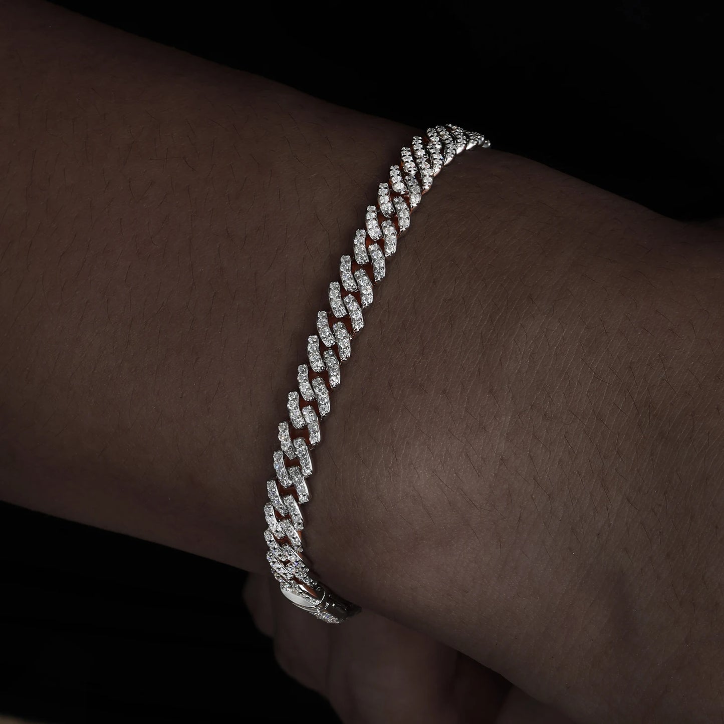 6mm Moissanite Cuban Bracelet