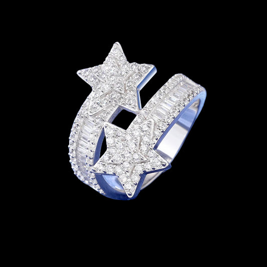 Moissanite Star Ring S925