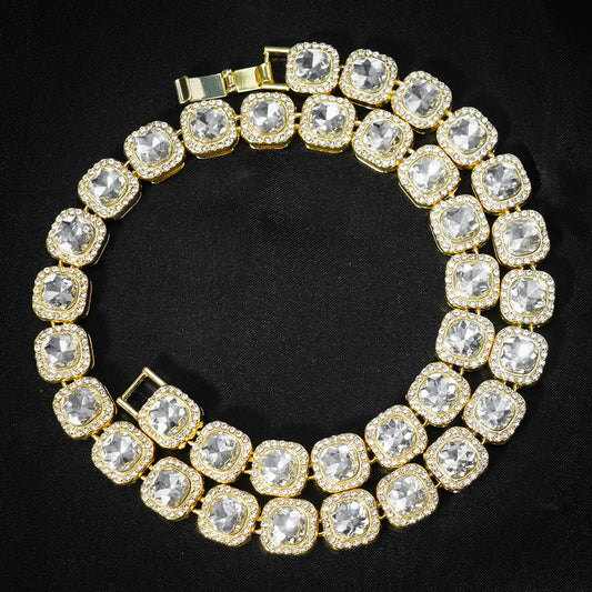 14mm Zircon Thorn Flower Cuban Chain
