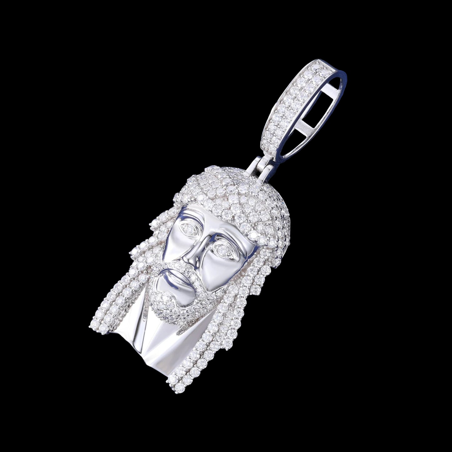 Iced Out Moissanite Jesus Head Pendant
