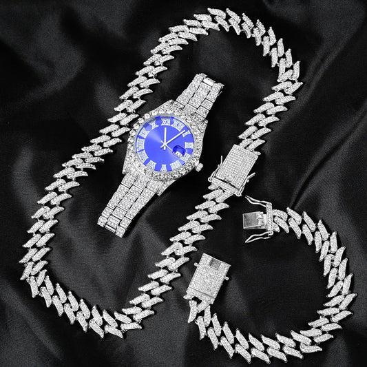 Premium Frosted Cuban Link Set