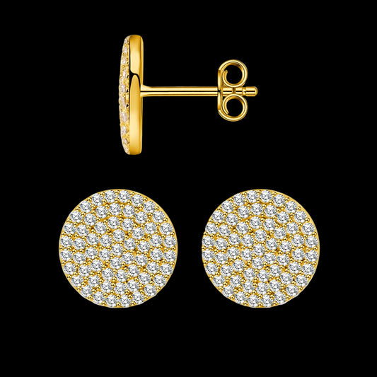 Moissanite Large Round Earrings