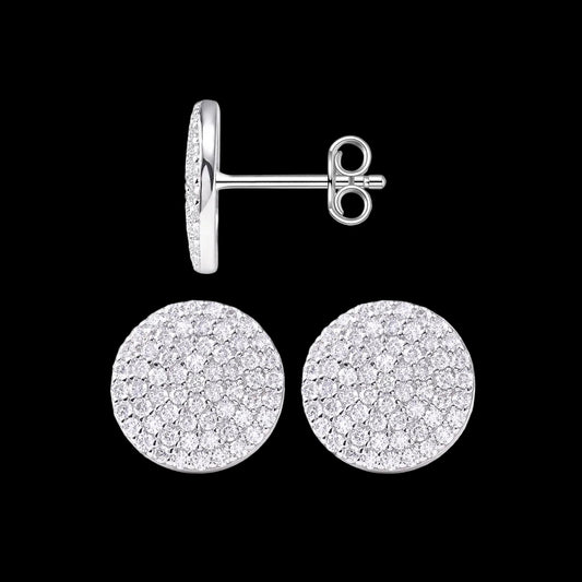 Moissanite Large Round Earrings
