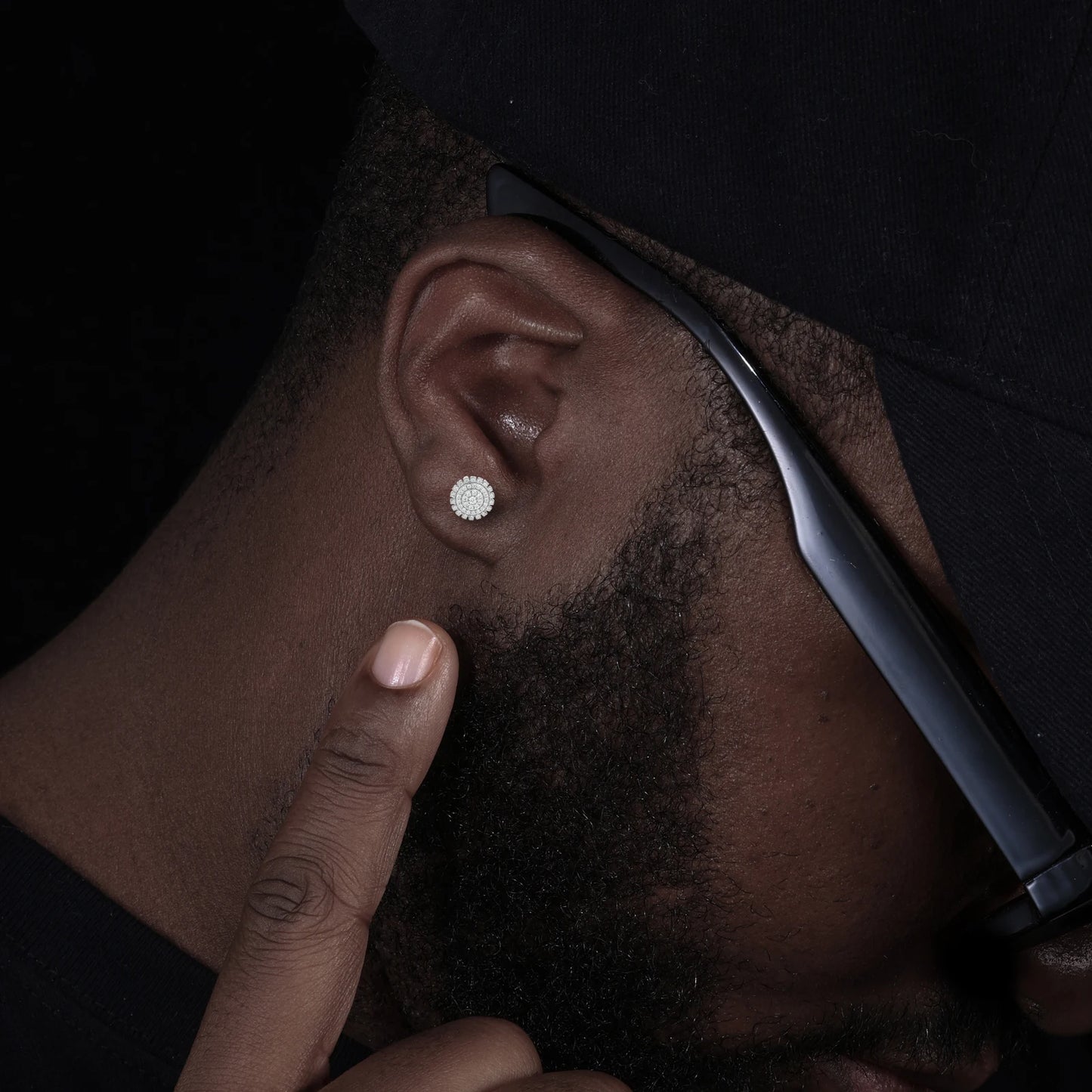 Moissanite Sunflower Stud Earrings