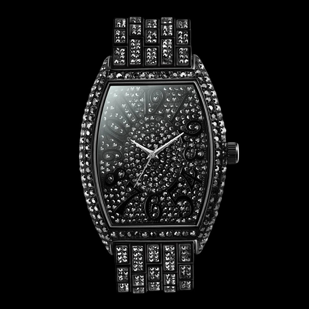 Full Diamond Tonneau Watch
