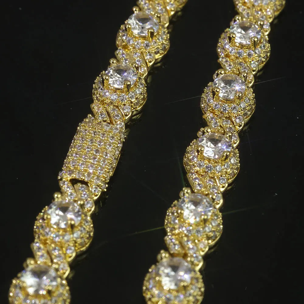 7.5mm Iced Out Cuban Bracelet