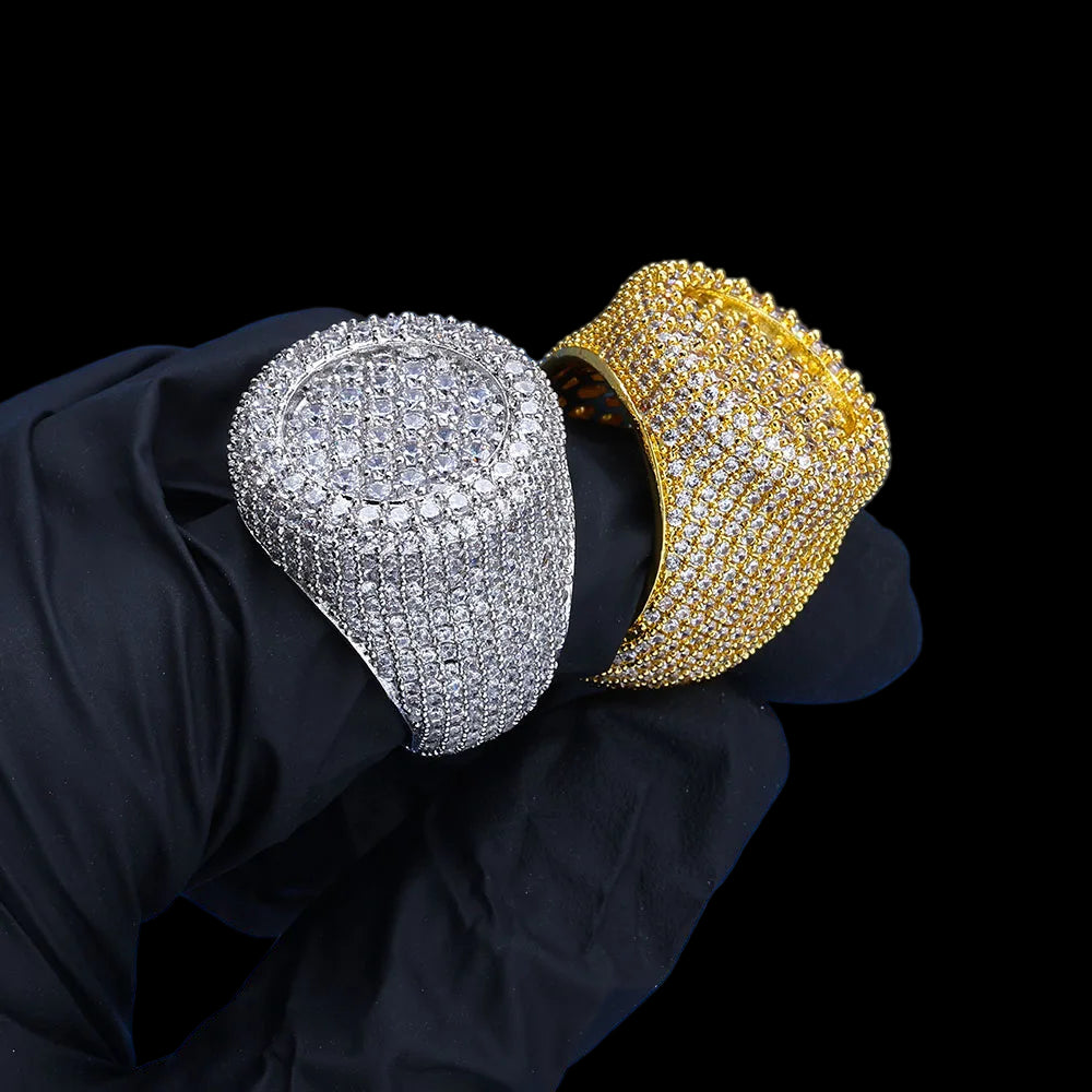 Big Round Iced Out Ring