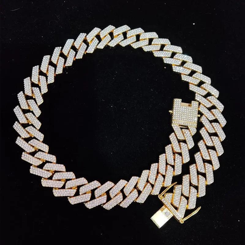 20mm Iced Out Rhombus Cuban Chain