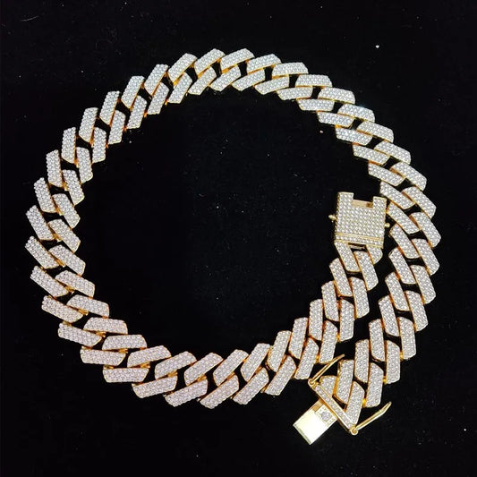 20mm Iced Out Rhombus Cuban Chain