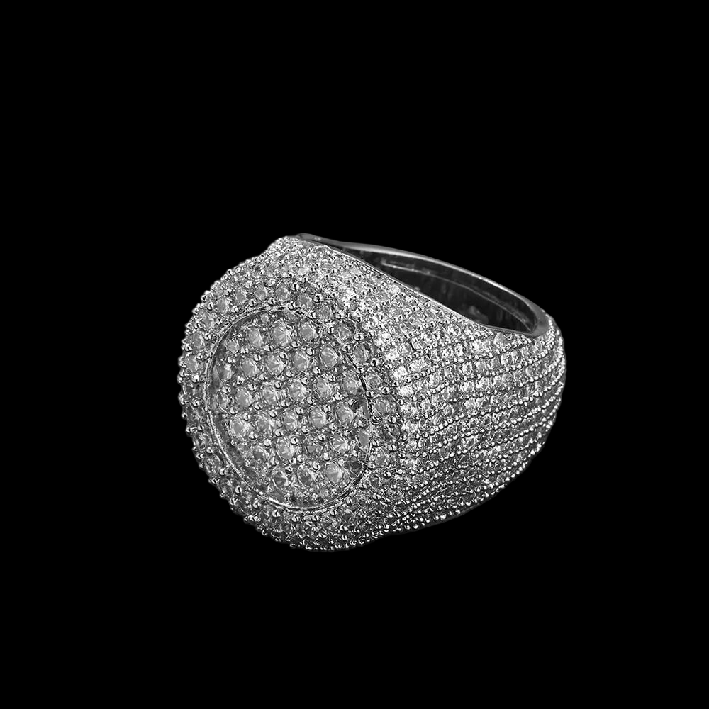 Big Round Iced Out Ring